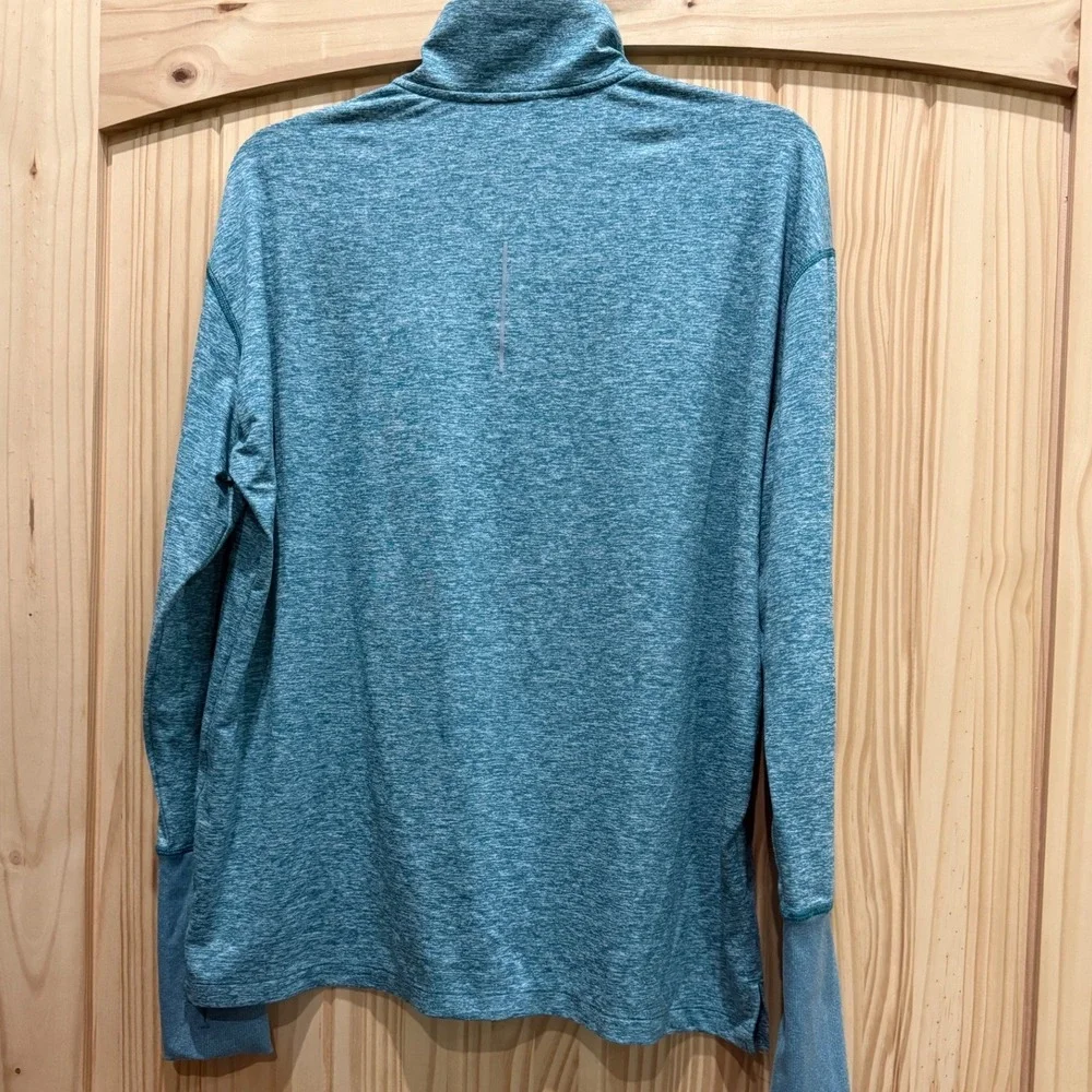 Nike Running Dri-FIT Element Half Zip Pullover Teal Heather Thumbhole Women L